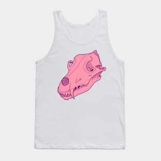 Pink Wolf Skull Tank Top